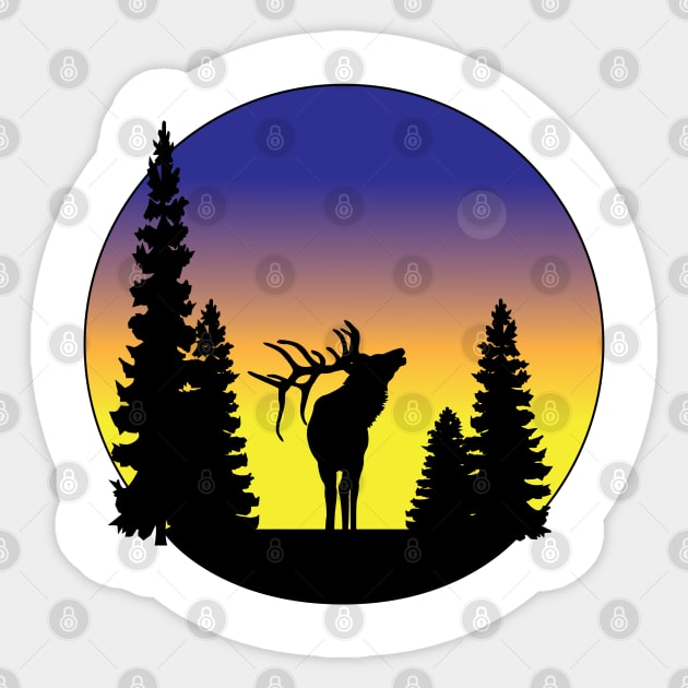 Majestic Elk Sticker by DickinsonDesign